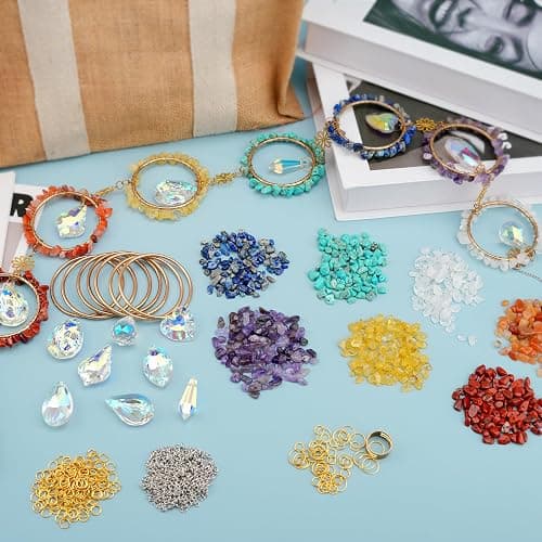 7 Chakra Sun Catcher Kit for Adults DIY Crystal Suncatcher Ornaments with Healing Stones, Window Hanging Arts and Crafts, Suncatcher Making Supplies Kit Hanging Ornaments Decor for Home Gifts thumbnail 5