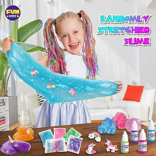 Fluffy Unicorn Slime Kit for Girls, FunKidz Cloud Slime Gift for Ages 6+ Kids Fun Slime Making Kit Awesome Craft Toy Birthday Present Ideas thumbnail 8