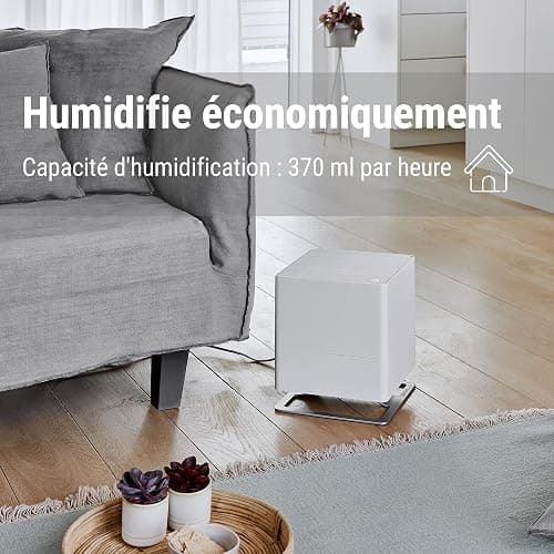 Stadler Form Humidificateur d'air Oskar, économie d'énergie pour pièces jusqu'à 50 m², vaporisateur avec arrêt automatique et mode nuit, LED à intensité variable, très silencieux, blanc thumbnail 3