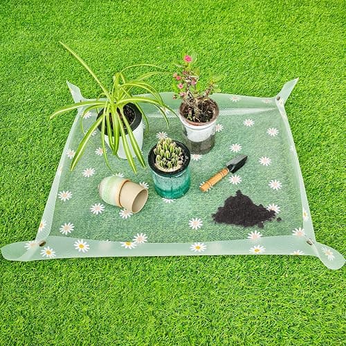 Repotting Mat for Indoor Plants Waterproof Clear Potting Mat Foldable Plant Potting Repotting Tray Portable Gardening Tray for Indoor Potting Soil, House Plants Orchid,Succulents 31.5 x 23.6 - Image 1