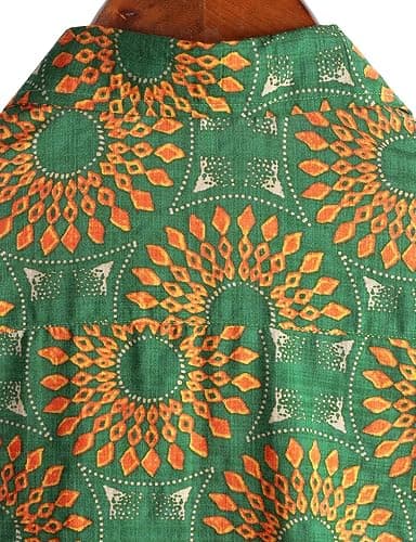 VATPAVE Mens Casual Hawaiian Floral Shirts Short Sleeve Button Down Tropical Shirts Beach Summer Shirts thumbnail 6