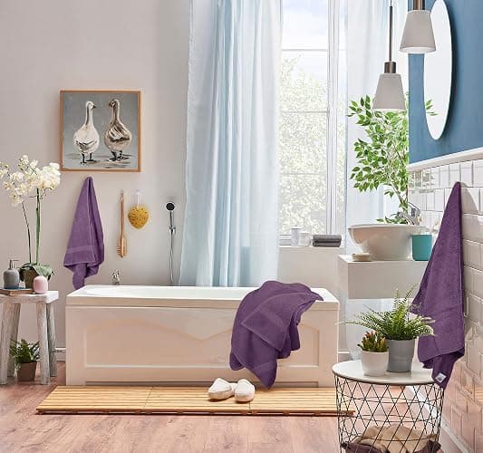 Utopia Towels 8 Piece Luxury Towel Set – Majestic Plush, Super Absorbent & Quicker-to-Dry, Thick 100% Ring Spun Cotton Towels for Bathroom, Spa & Hotel – 2 Bath, 2 Hand, 4 Washcloths, Plum thumbnail 5