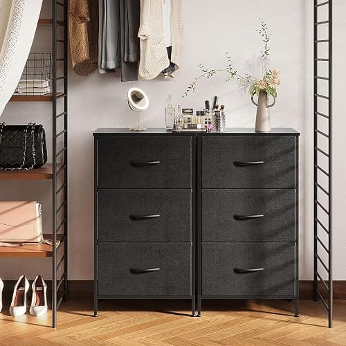 AODK Dresser for Bedroom Nightstand Small Dressers Chest of Drawers End Table for Living Room, Closet Dresser with 3 Storage Drawers Organizer Clothes, Black thumbnail 8