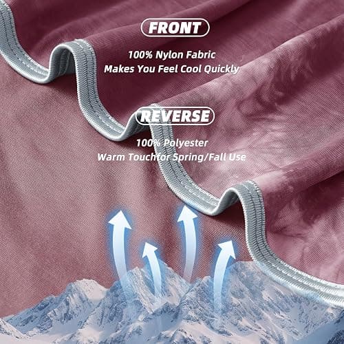 inhand Cooling Blanket Queen Size (90"x90"), Cooling Blankets for Hot Sleepers, Absorbs Heat to Keep Adults Cool for Summer Nights Sweats, Thin Cold Lightweight Blanket for Couch Bed, All Season Use thumbnail 5