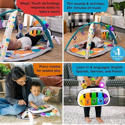 Baby Einstein 4-in-1 Kickin' Tunes Music and Language Play Gym and Piano Tummy Time Activity Mat thumbnail 5