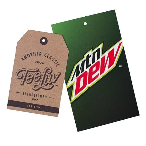 Tee Luv Men's MTN Dew Racecar T-Shirt - Mountain Dew Soda Logo Racing Shirt thumbnail 8