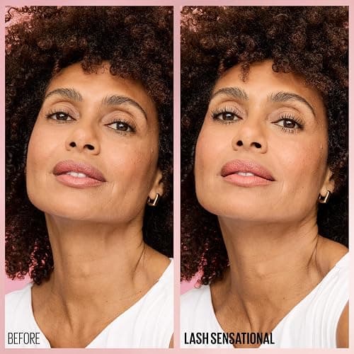 Maybelline Lash Sensational Washable Mascara, Lengthening and Volumizing for a Full Fan Effect, Blackest Black, 1 Count thumbnail 9
