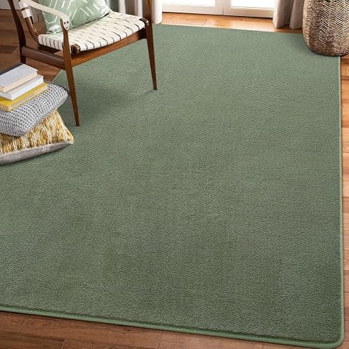 Amearea Modern Soft Hallway Runner Rug, 2x6 Fluffy Bedroom Bedside Rugs, Washable Long Runner Rugs for Hallway, Non Slip Memory Foam Rug Carpet for Entrance Kitchen Living Room Decor, Sage Green thumbnail 9