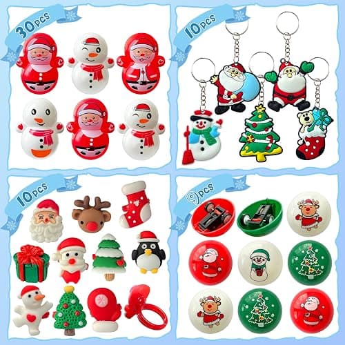 250PCS Christmas Toys for Kids Christmas Gift, Assortment Xmas Toys for Party Favors, Pinata Goodie Bag Stuffers, Stocking Stuffers, Advent Calendar, Prizes For Kids Classroom Rewards thumbnail 3