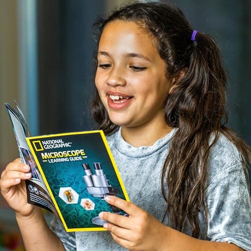 NATIONAL GEOGRAPHIC Dual LED Kids Microscope - 50+ pc Science Kit with 10 Prepared Slides & 10 DIY Blank Slides, Biology Experiment Activity, Microscope Kit for Kids 8-12 (Amazon Exclusive) thumbnail 2
