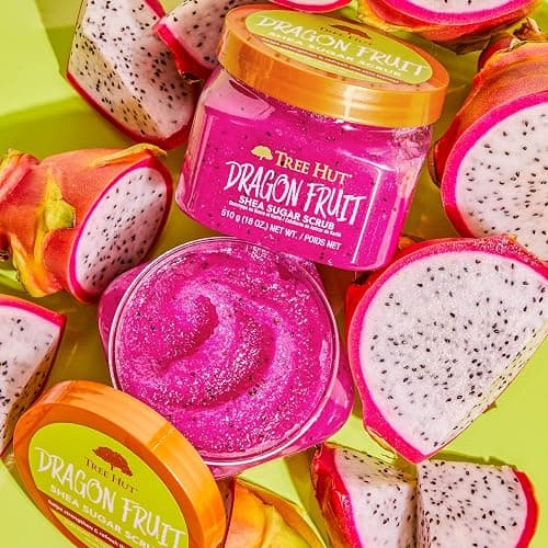 Tree Hut Dragon Fruit Shea Sugar Scrub, Exfoliating, Hydrating & Moisturizing Body Scrub with Shea Butter & Nourishing Essential Oils, Smooth & Soften Skin, 18 oz thumbnail 8