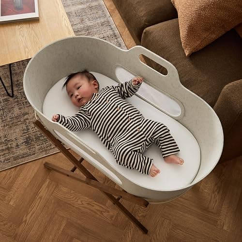 Snuz SnuzBaskit, Wood, Barley & Walnut, Moses Basket & Stand thumbnail 2