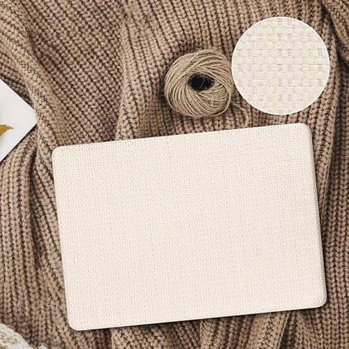 MOSISO Compatible with MacBook Air 13 inch Case M1 2022-2018, Beige | Woven Grid PU Leather Coated Plastic Hard Case&Keyboard Cover&Screen Film for MacBook Air 13.3, A2337 M1 A2179 A1932 thumbnail 8