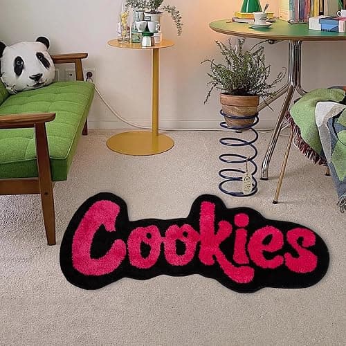 LAKEA Handmade Cookies Tufted Rug for Bedroom Irregular Shaped Tufted Carpet Mat Soft Plush Gift Room Decoration (39.4X17.7inch (100X45cm)) (Pink) thumbnail 2