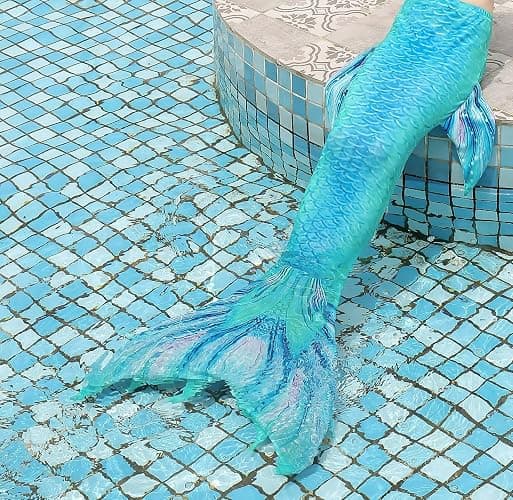 DNFUN Adults Mermaid Tail with Monofin for Swimming,2PCS thumbnail 4