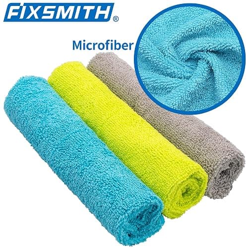 FIXSMITH Microfiber Cleaning Cloth - Pack of 8, Size: 12 x 16 in, Multi-Functional Cleaning Towels, Highly Absorbent Cleaning Rags, Lint-Free, Streak-Free Cleaning Cloths for Car Kitchen Home Office. thumbnail 6