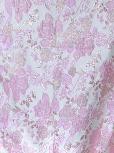 WuQiguja Jacquard Satin Homecoming Dresses Short Floral Prom Dresses | Embroidered Satin, Strapless, Pearls, A-Line, Corset Mini Dress, Graduation Dress, HOCO Dresses for Teens,Wedding Guest Dress thumbnail 6