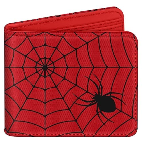 Bistup Cute Leather Wallet for Boys - Cool Credit Card Cash Id Holder Rfid Blocking Bifold Small Wallets With Coin Pocket Slim for Teens Little Boy Youth Cartoon Unique Red Kawaii Design - Image 1