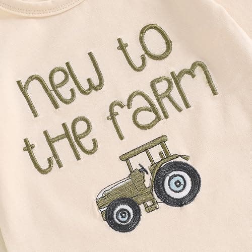 Madjtlqy Little Dude Newborn Baby Boy Fall Clothes Long Romper Bodysuit Jogger Pants Set 3Pcs Infant Coming Home Outfit thumbnail 6