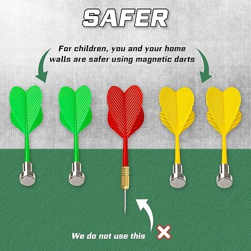Magnetic Dart Board - 12pcs Magnetic Darts - Excellent Indoor Game and Party Games - Gifts for 5 6 7 8 9 10 11 12 Year Old Boy Kids thumbnail 4