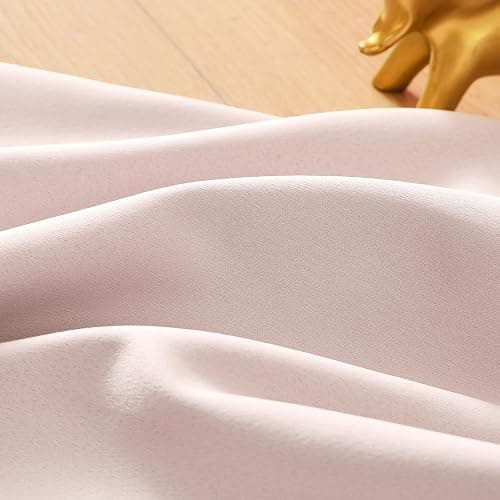 Treatmentex Pom-Pom Pink Half-Blackout Curtains 45'''' Short Window Curtain Set for Girls Baby Nursery Room Darkening Drapes 2 Panels Rod Pocket,Adult thumbnail 8