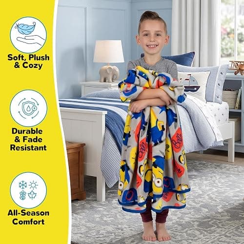 Franco Kids Bedding Super Soft Plush Throw Blanket, 46 in x 60 in, Minions The Rise Of Gru thumbnail 4