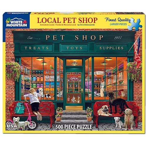 White Mountain Puzzles Local Pet Store - 500 Piece Jigsaw Puzzle thumbnail 2