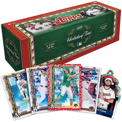 2025 Topps Holiday Baseball – Factory Sealed – Collector Tins - 3-Pack thumbnail 3