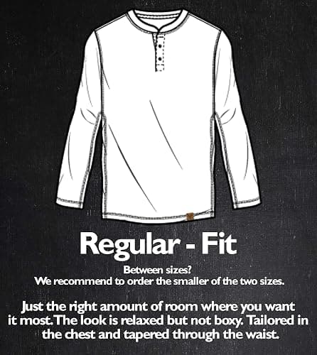 Venado Henley Long Sleeve Shirts for Men - Mens Henley with Flex Material thumbnail 3