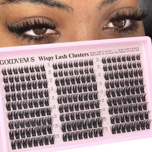 Goddvenus Wispy Manga Lash Clusters Natural Eyelash Clusters Fairy Cluster Eyelash Extensions Anime Individual Lashes C Curl Lash Extension Waterproof DIY Eye Lashes Cluster - Image 1