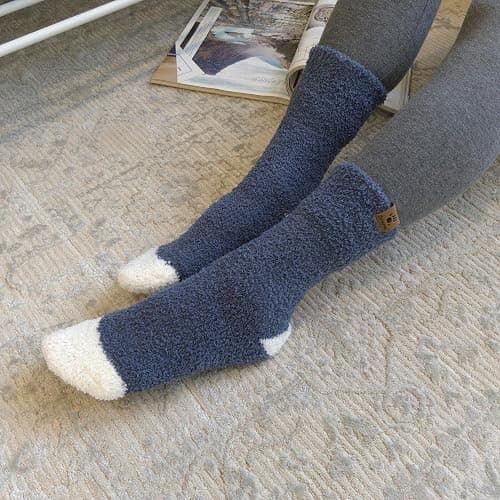 BEARPAW 4 Pair Pack Cozy Super Soft Lounge Socks Multi Pattern Crew Socks thumbnail 8