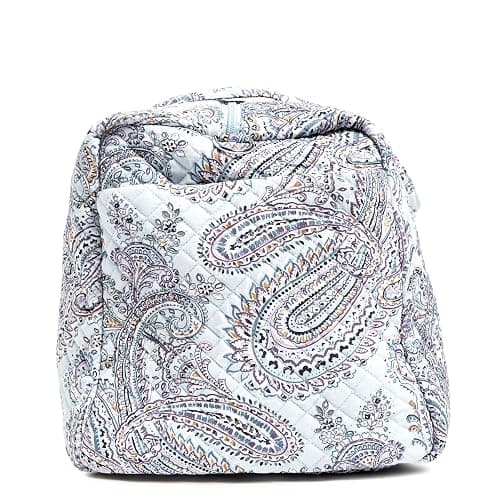 Vera Bradley Women's Cotton Large Travel Duffel Bag, Soft Sky Paisley, One Size thumbnail 3