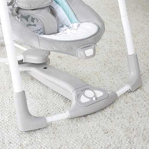 Ingenuity ConvertMe 2-in-1 Compact Portable Automatic Baby Swing & Infant Seat, Battery-Powered Vibrations, Nature Sounds, 0-9 Months 6-20 lbs (Raylan) | Electric Swing to Infant Seat, 5 Swing Settings, Battery-Saving Vibrations, Nature Sounds, USB PowerAdapt Cord, 6-20 lbs thumbnail 14