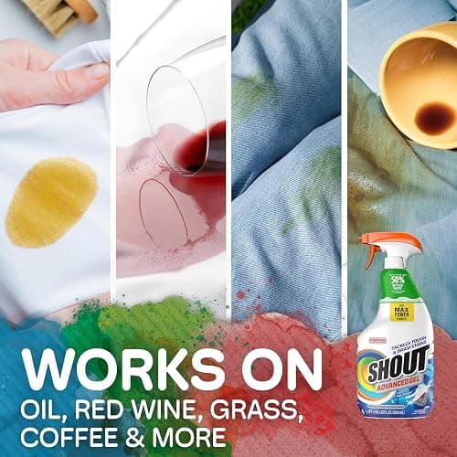 Shout Advanced Laundry Stain Remover Gel for Clothes Laundry, Breaks down stubborn, dried-in, and tough stains, 22oz Spray (Packaging May Vary) thumbnail 5
