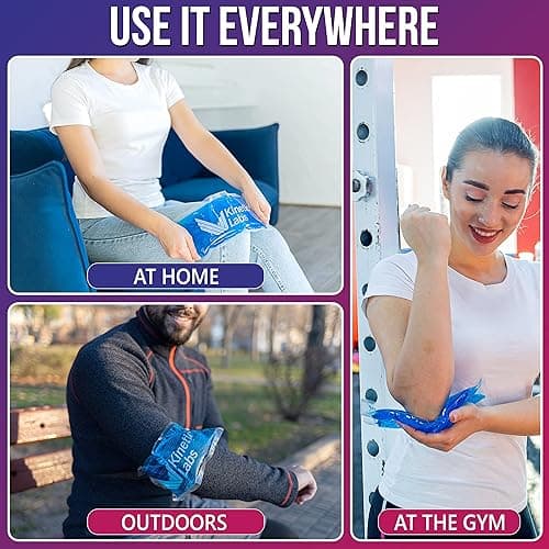 Gel Ice Packs for Injuries Reusable (2 Pack) 9.5" x 4.5" – Gel Cold Packs by Kinetic Labs – Flexible & Soft Packs for Knee, Shoulder, Back (Regular) - Regular (Pack of 2) thumbnail 6