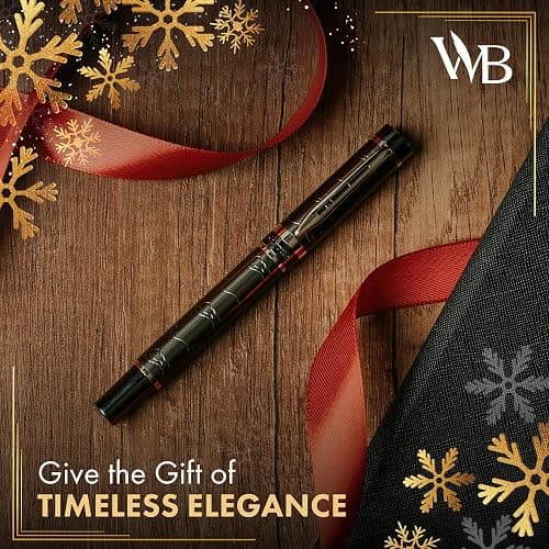 Wordsworth & Black Primori Fountain Pen Set [Gunmetal Gold]; Extra Fine Nib, Gift Case, 24 Ink Cartridges, Refill Converter, Manual; Journaling, Calligraphy, Smooth Writing Pens; Left and Right Handed thumbnail 3