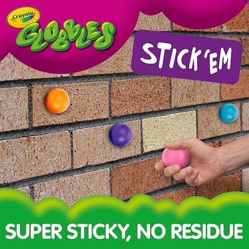 Crayola Globbles Fidget Toy (6ct), Sticky Stress Ball for Adults & Kids, Squishy Balls, Calming Sensory Gifts for Stress Relief thumbnail 6