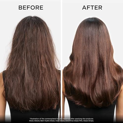 Kerastase Gloss Absolu Anti-Frizz Glaze Milk - Instantly Detangles, Hydrates & Smooths, Eases Blow-Dry, Absorbs Frizz & Fly-Aways, Protects from Heat & Humidity, For Long Hair thumbnail 3