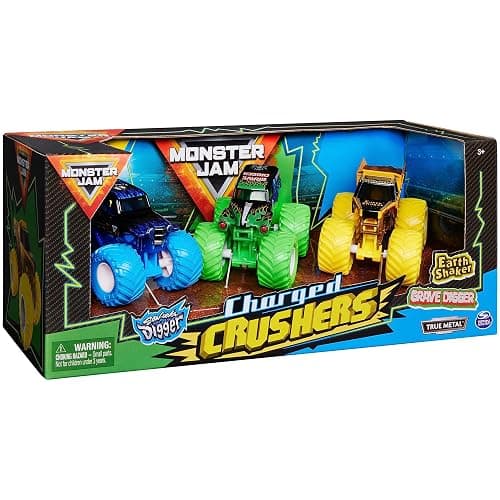 Monster Jam, Ground Shaker 3 Pack (Grave Digger, El Toro Loco and Blue Thunder), 1:64 Scale Die-Cast Vehicles thumbnail 4