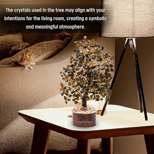 Gold tigers eye crystal tree of life thumbnail 6