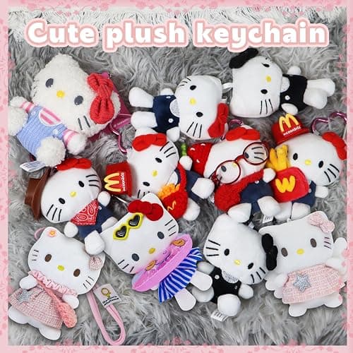Ahlsense Cute Plush Keychain, Soft Stuffed Animal Plush Keychain Gifts for Girls,Fans Christmas, New Year thumbnail 6