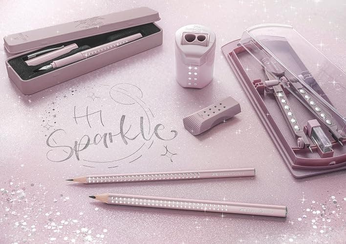 Faber-Castell 201515 - Stylo Sparkle, largeur de plume M, rose, dans un étui cadeau thumbnail 5