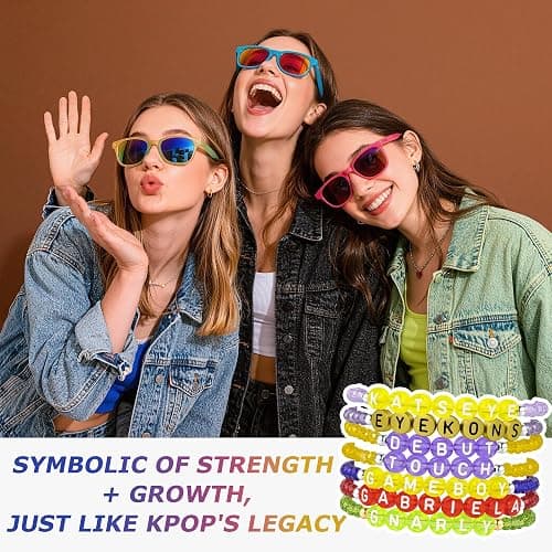 KYNOX KATSEYE Merch Bracelets Stackable Stretch Inspired Friendship Bracelets Gifts for Fans Concert Outfits Friendship Jewelry Gifts for Fans Women Men Pop (Soft pottery bracelet set D) thumbnail 7