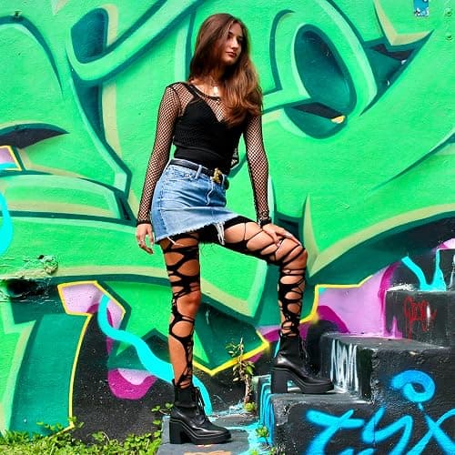 Millennials In Motion Designer Patterned Tights thumbnail 2