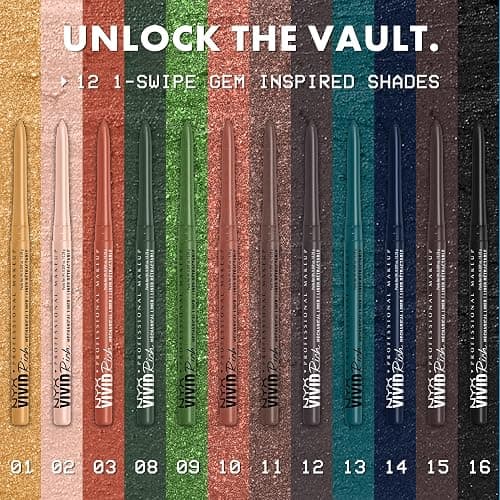 NYX PROFESSIONAL MAKEUP Mechanical Eye Pencil, Vivid Rich Mechanical, Creamy Retractable Eyeliner - Aquamarine Dream, Aqua Green Eyeliner thumbnail 5