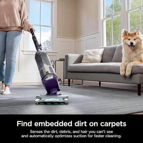 Shark POWERDETECT Upright Vacuum Cleaner with HEPA Filter, Heavy Duty Vacuum with Powerful Suction for Pet Hair Pickup, DuoClean Technology, Powered Lift-Away, Ideal for Carpets & Hardfloors, AZ4002 thumbnail 14