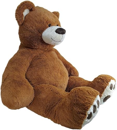 Anico 59" Tall (5 Foot) Giant Plush Bear, Stuffed Animal, Medium Brown Teddy Bear with Smiling Face. Premium Stuffed Toy Teddy Bear, Perfect for Girlfriend, Kids, Valentine's Day, Christmas! thumbnail 5