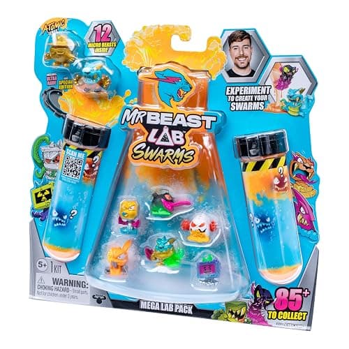 MrBeast Lab Swarms Series 2, Atomic Series 12 Pack – Panther Claws, Add Water, Shake The Test Tube and Reveal 2 of 12, 1-inch (2.5 cm) MrBeast Swarms Collectible Micro Beasts. 85+ to Collect! thumbnail 6