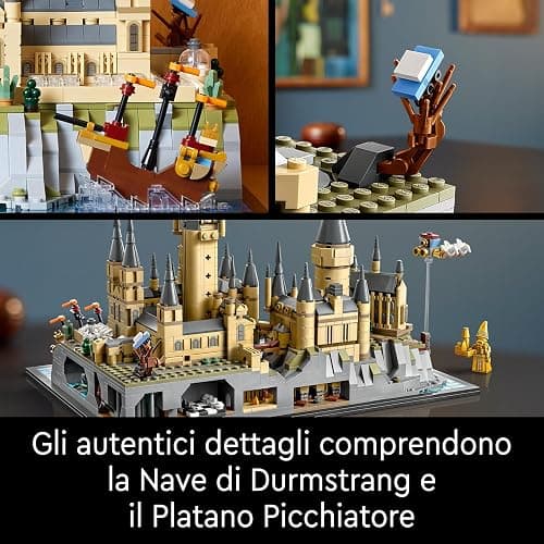 LEGO 76419 Harry Potter Castello e Parco di Hogwarts, Kit di Modellismo da Esposizione per Fan e Adulti, Set con Luoghi Iconici: Torre dell'Astronomia, Sala Grande, Camera dei Segreti e altro thumbnail 6
