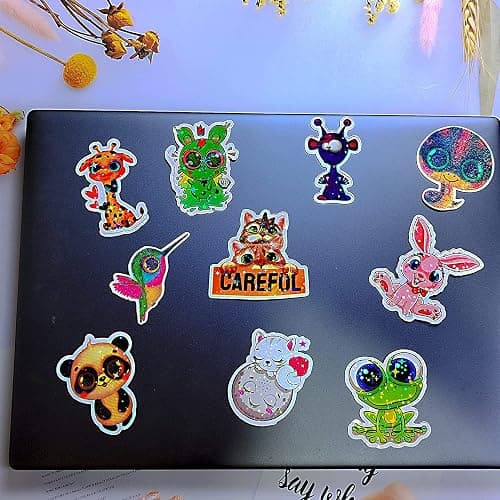 36 Sheets Holographic Sticker Paper Holographic Clear Vinyl Self Adhesive Waterproof Transparent Laminating Sheets Rainbow Overlay with A4 (11.7 x 8.3 Inch) 6 Styles Mixed thumbnail 7